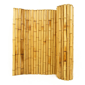 rollo de pantalla de bambú teja de bambú blanca para interior